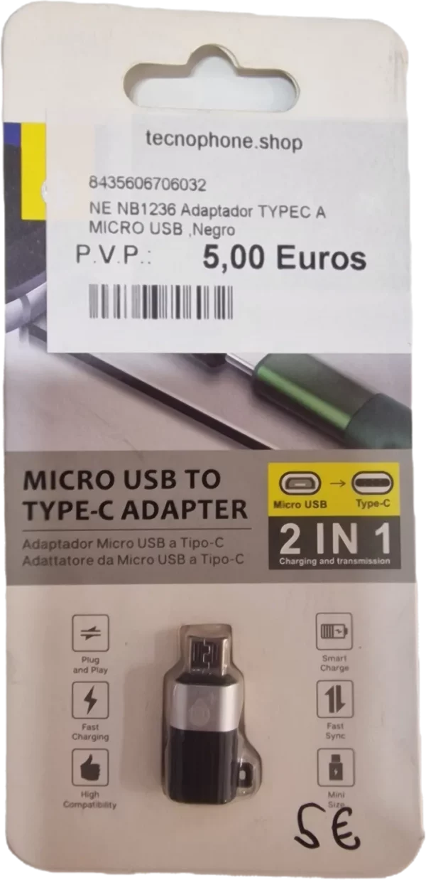 ADAPTADOR MICRO USB A TIPO C