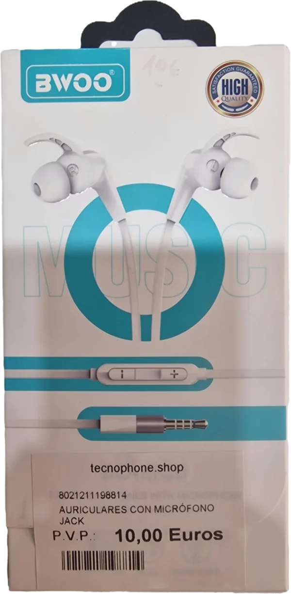 AURICULARES CON MICRÓFONO JACK