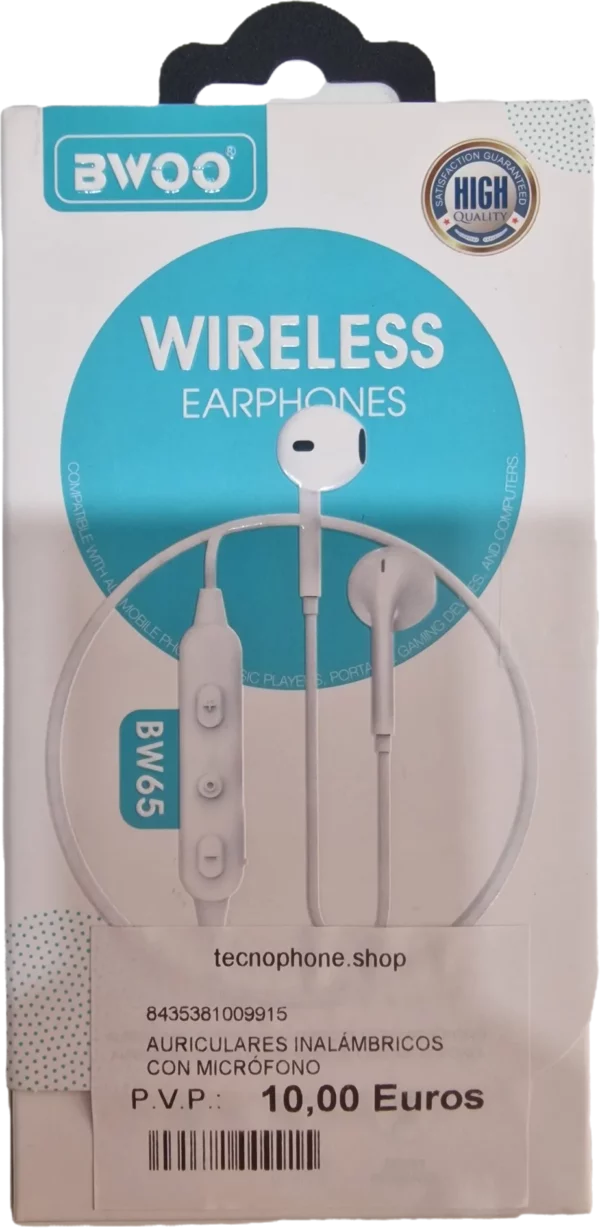 AURICULARES INALÁMBRICOS CON MICRÓFONO