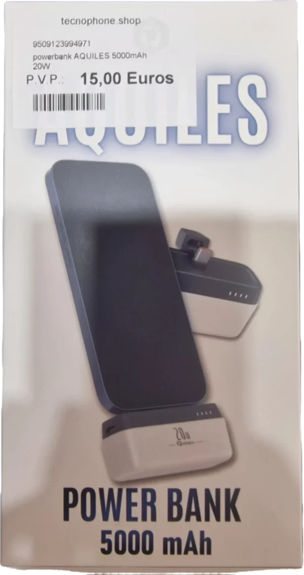 QCHARX AQUILES POWER BANK 5.000 MAH BLANCO.