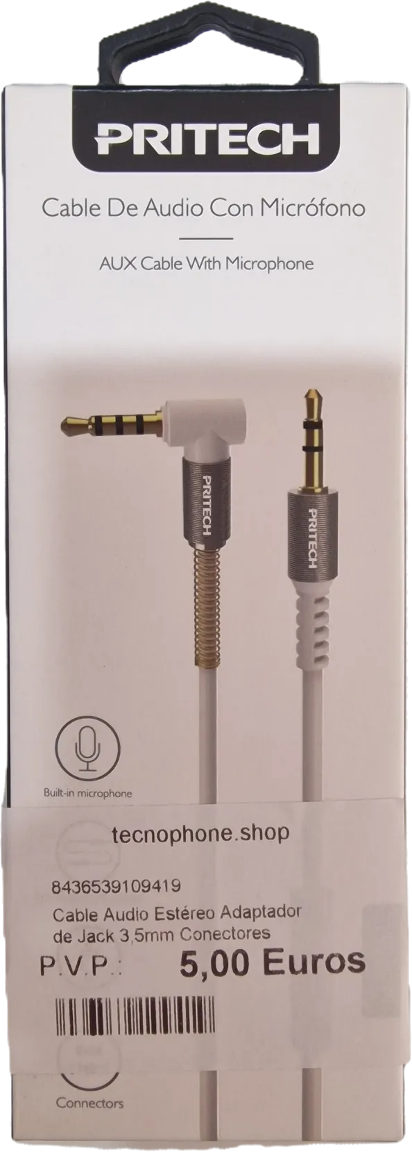 CABLE AUDIO ESTÉREO ADAPTADOR DE JACK 3.5MM