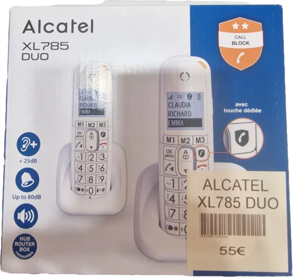 ALCATEL XL785 DUO TELÉFONOS FIJOS INALÁMBRICOS BLANCOS