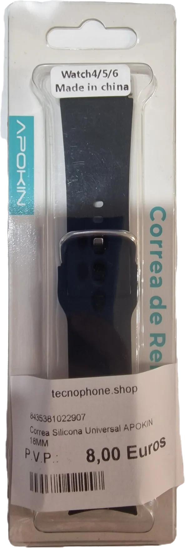 CORREA SILICONA UNIVERSAL APOKIN 18MM
