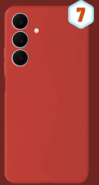 FUNDA SILICONA SUAVE SAMSUNG S25 FE ROJO