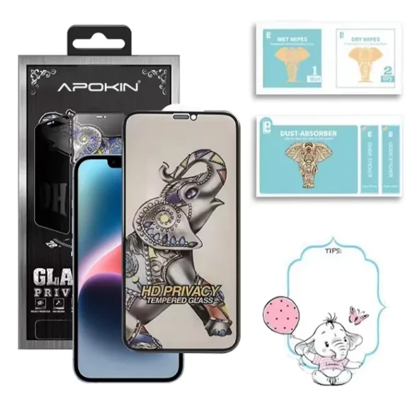 CRISTAL TEMPLADO PRIVACIDAD ANTI ESPIA IPHONE 16 PRO MAX/17 PRO MAX COLOR NEGRO