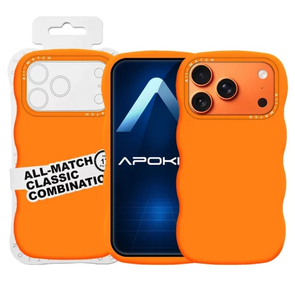 FUNDA ALL-MATCH SILICONA ULTRA SUAVE CON MAGSAFE IPHONE 17 PRO MAX NARANJA