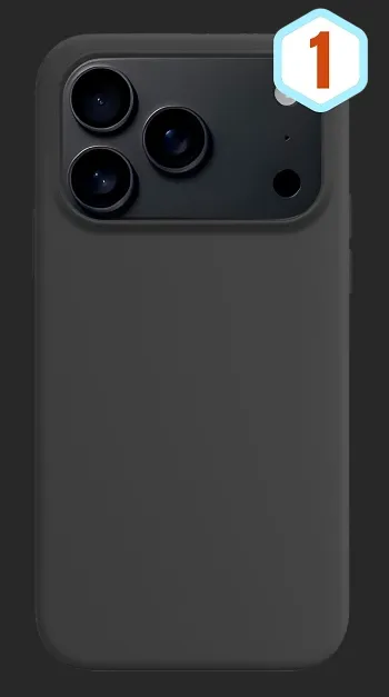 FUNDA SILICONA LIQUIDA EFECTO PIEL IPHONE 17 PRO NEGRA