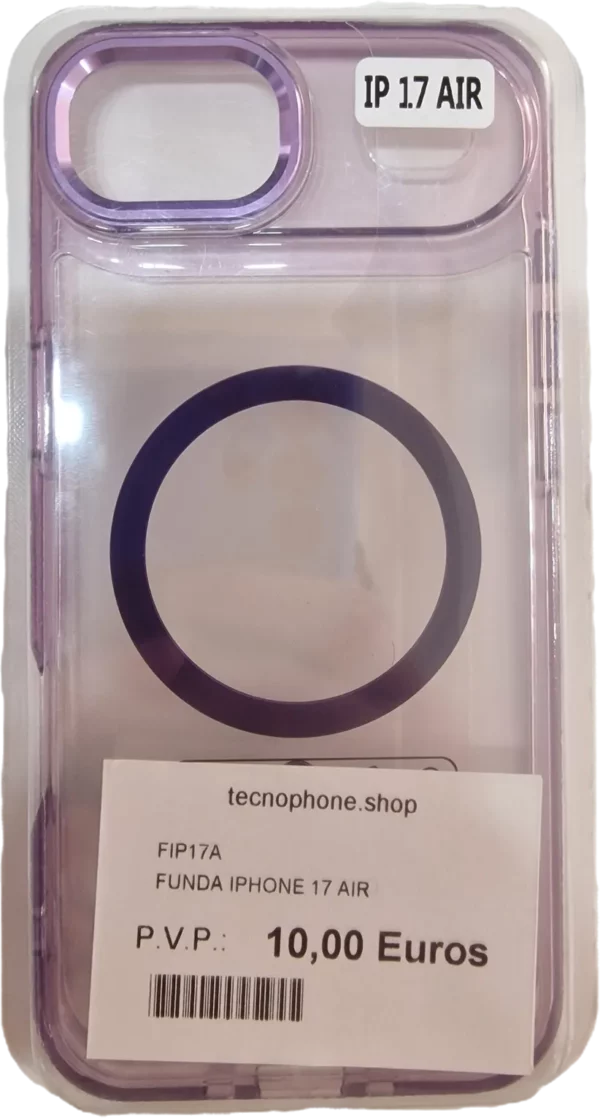FUNDA MAGSAFE SMOKED IPHONE 17 AIR MORADO