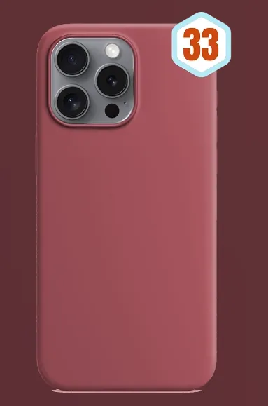 FUNDA SILICONA LIQUIDA EFECTO PIEL IPHONE 16 PRO MAX GRANATE