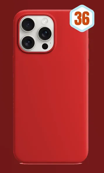 FUNDA SILICONA LIQUIDA EFECTO PIEL IPHONE 15 PRO ROJA