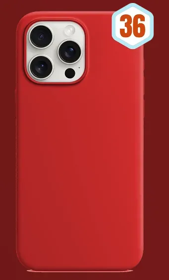 FUNDA SILICONA LIQUIDA EFECTO PIEL IPHONE 15 PRO MAX ROJA