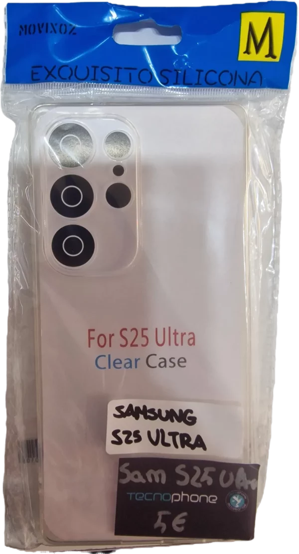 FUNDA SILICONA SAMSUNG S25 ULTRA TRANSPARENTE